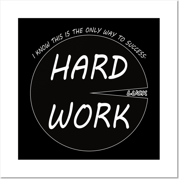 Hard work motivational t-shirt Wall Art by MotivationTshirt